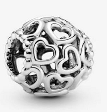Charm Pandora Bola Corazones Punteados