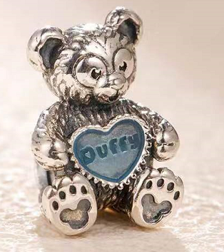 Charm Pandora Oso Duffy Corazón Azul
