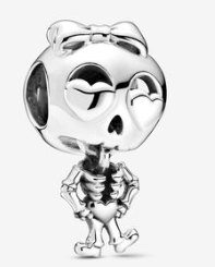 Charm Pandora esqueleto con moño
