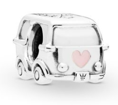 Charm Pandora furgoneta corazón rosa