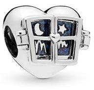 Charm Pandora corazón ventana nocturna