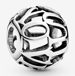 Charm Pandora calado abstracto plata