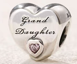 Charm corazón Grand Daughter circonia rosa Pandora