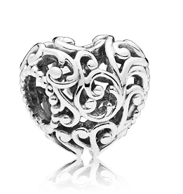 Charm corazón calado filigrana Pandora