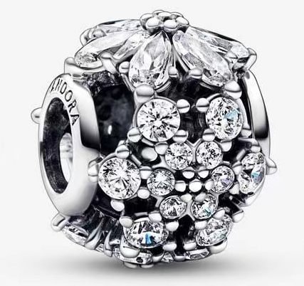 Charm bola pavé circonias flor margarita