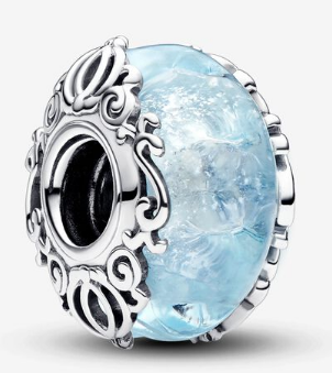 Charm Pandora cristal de Murano azul celeste