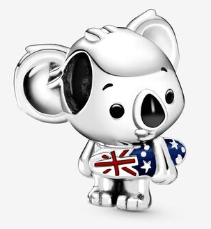Charm Pandora koala bandera Australia esmalte