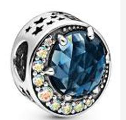 Charm Pandora Circonia Azul con Halo Iridiscente