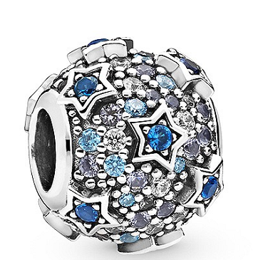 Charm Pandora Estrellas Pavé Azul y Violeta