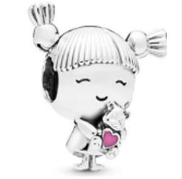 Charm Pandora Niña con Conejito