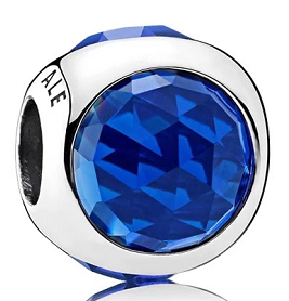 Charm Pandora piedra facetada azul