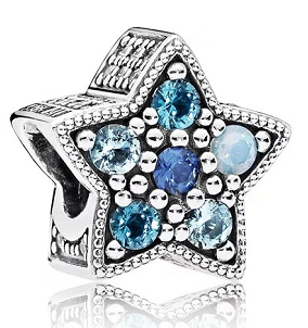 Charm Pandora estrella circonias azules