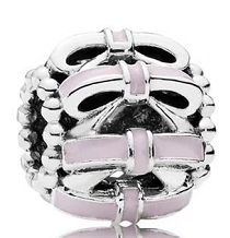 Charm Pandora regalo envuelto cinta rosa