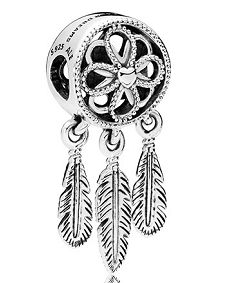 Charm Pandora atrapasueños plumas colgantes