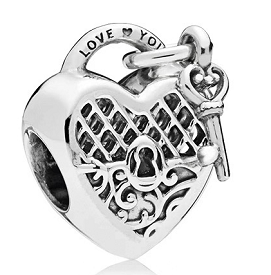 Charm Pandora Candado Corazón con Llave Love You