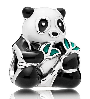 Charm Pandora Oso Panda con Bambú