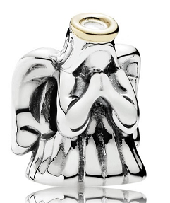 Charm ángel con halo dorado Pandora