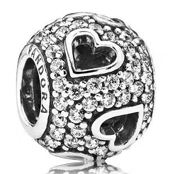 Charm pavé símbolos de baraja Pandora