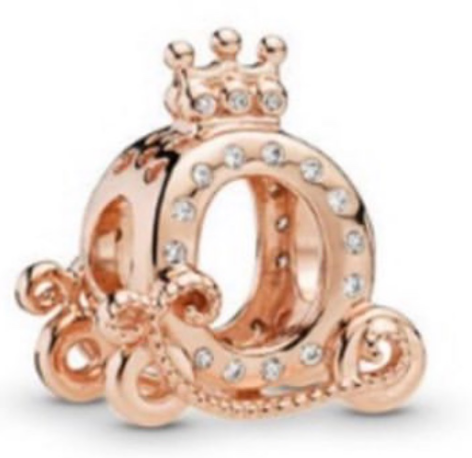Charm carroza Cenicienta oro rosa Pandora