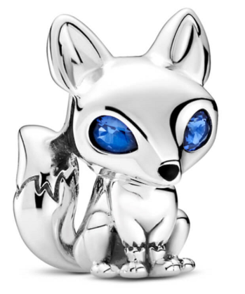 Charm zorro sentado ojos azules Pandora