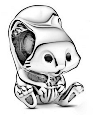 Charm gato disfraz de esqueleto Pandora