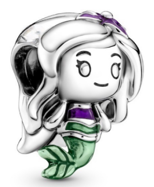 [CH755] Charm Pandora Ariel sirena cola verde