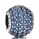 Charm bola pavé circonias azul y gris