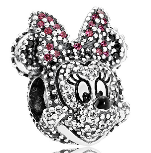 Charm cara de Minnie Mouse pavé rosa