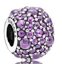 Charm bola pavé circonias lila