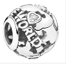 Charm bola mapamundi WORLD plata
