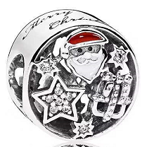 Charm Merry Christmas Santa estrella circonias