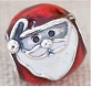 Charm rostro de Santa Claus esmalte rojo
