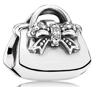Charm bolso con moño de circonias Pandora