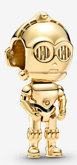 Charm C-3PO baño dorado Star Wars Pandora