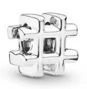 Charm Pandora símbolo numeral plata
