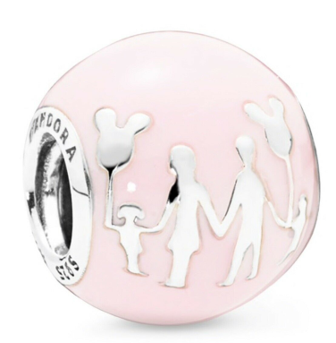 Charm Pandora familia globos Mickey rosa