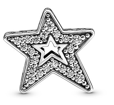 Charm Estrella Pavé Silueta Abierta