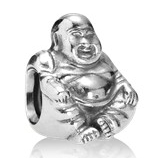 Charm Pandora Buda sonriente en plata