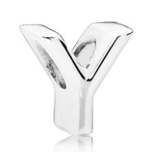 Charm letra Y Pandora plata