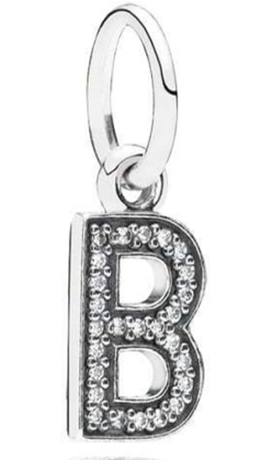 Charm colgante letra B pavé circonias Pandora