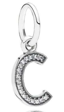 Charm colgante letra C pavé circonias Pandora