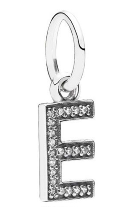 Charm colgante letra E pavé circonias Pandora