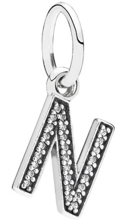 Charm colgante letra N pavé circonias Pandora
