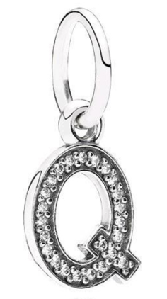 Charm colgante letra Q pavé circonias Pandora