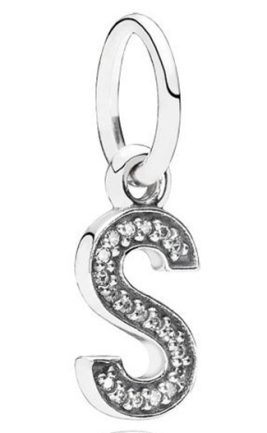Charm colgante letra S pavé circonias Pandora