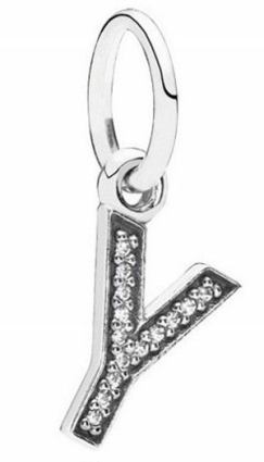 Charm colgante letra Y pavé circonias Pandora