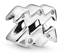 Charm signo zodiacal Acuario circonias