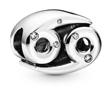 Charm signo zodiacal Cáncer plata y circonias