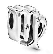 Charm signo zodiacal Virgo plata y circonias