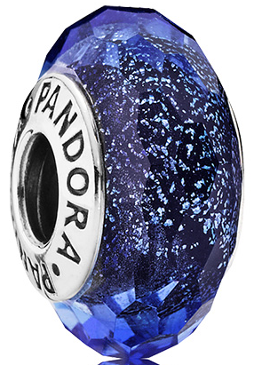 Charm Pandora Cristal Facetado Azul Dicroico